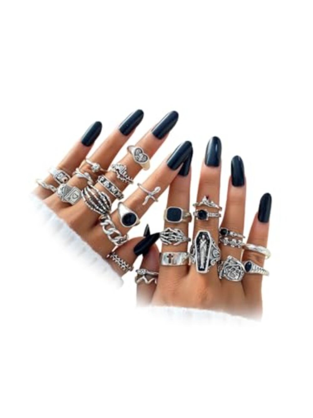 Vintage Boho Knuckle Rings Set Stackable Midi Statement Rings Women Teen